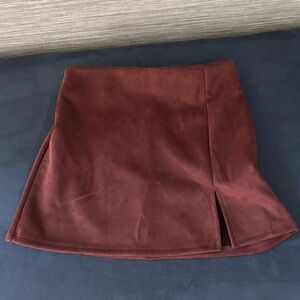 Super cute suede mini skirt